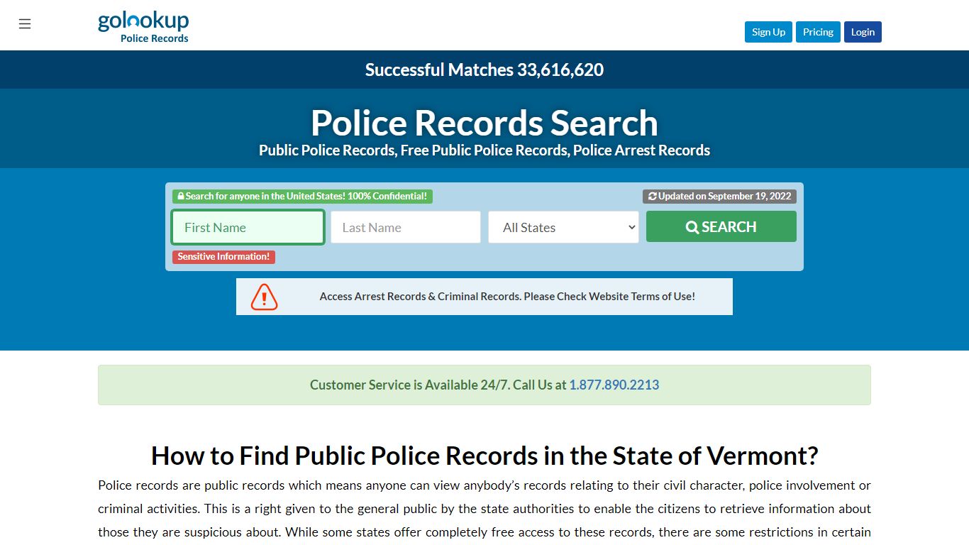 Vermont Police Records, Vermont Police Records Search - GoLookUp